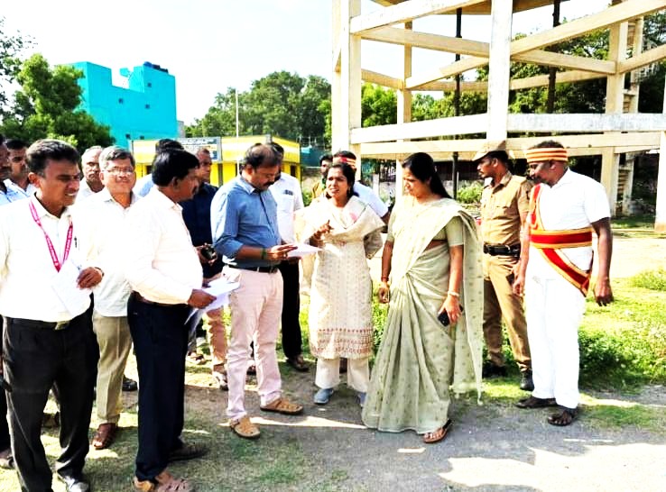 வேலூர் கஸ்பா பகுதியில் ஆட்சியர் லீலா ஆய்வு